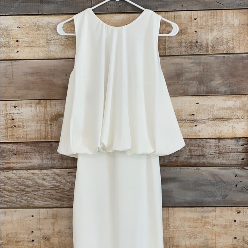 NWOT CARIBBEAN QUEEN WHITE ZIPPER DRESS